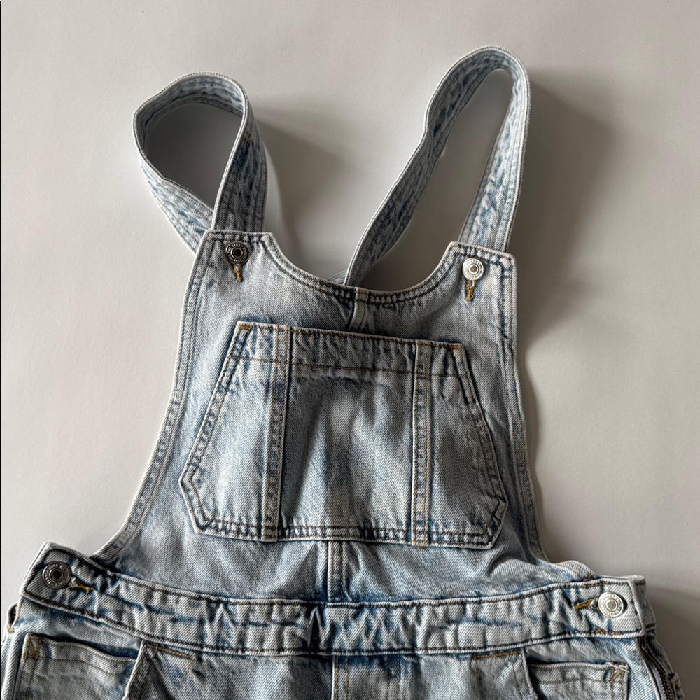 Free People We The Free  Floral Embroidered Short-Alls - Picture 7 of 10
